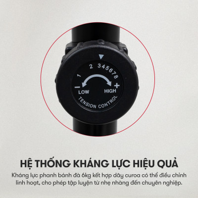 Xe đạp tập KINGSPORT E-11 đồng hồ điện tử thô.ng m.in.h, kháng lực từ tính với 8 cấp độ