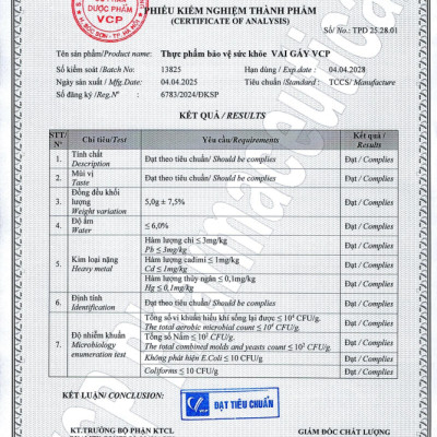 TPBVSK Vai Gáy VCP - Hỗ trợ cải thiện tình trạng đau cứng cổ, đau vùng vai gáy - Hộp 20 gói