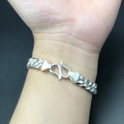 Lắc Tay Nam Kiểu Móc Xích Đơn Giản BẠC HIỂU MINH LTN012