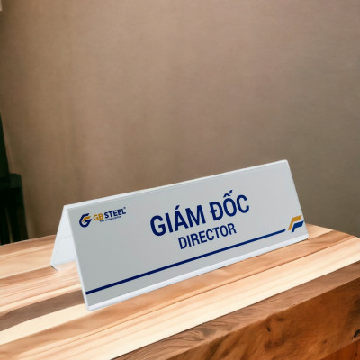Biển chức danh, Bảng tên để bàn, Kệ mica chức vụ 2 mặt Enter A04 180x65mm nhỏ (20)
