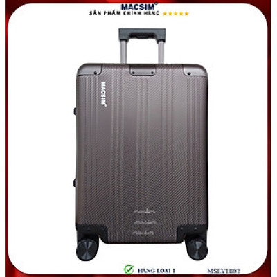 Vali hợp kim nhôm cao cấp Macsim MSLV1802 cỡ 20 inches màu gun hàng loại 1