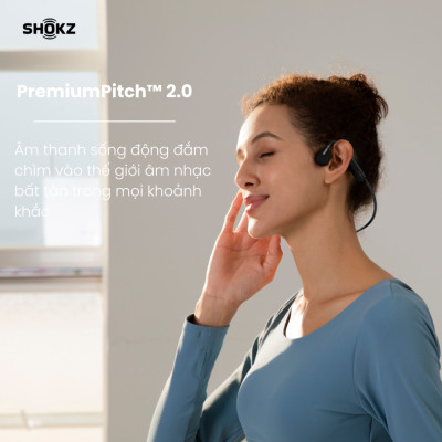 Tai Nghe Bluetooth Thể Thao Truyền Âm Thanh Qua Xương SHOKZ OPEN MOVE S661  - Hàng chính hãng - Pin sử dụng trong 6 tiếng - Kháng nước IP55