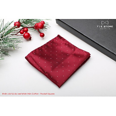 Khăn Cài Túi Áo Vest - Pocket Square - Phụ Kiện Cài Áo chấm bi