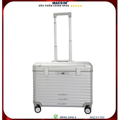 Vali hợp kim nhôm cao cấp Macsim hàng loại 1 MSLV1700 cỡ 16 inches màu bạc