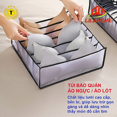 Túi Vải Lưới Đựng Đồ Lót Tất Vớ Nhiều Ngăn Siêu Tiện Lợi, Tiết Kiệm Không Gian - Hàng Chính Hãng (Giao Màu Ngẫu Nhiên)