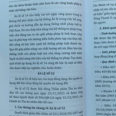 Bình luận các án lệ tranh chấp về đất đai – Góc nhìn từ thực tiễn xét xử của Thẩm phán (tập 1 và 2)