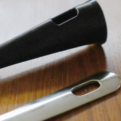 Muôi cơm kháng khuẩn cán dài Echo Metal 25cm màu đen - Nội địa Nhật Bản