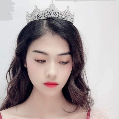 Vương miện cô dâu full đá lượn sóng mềm mại