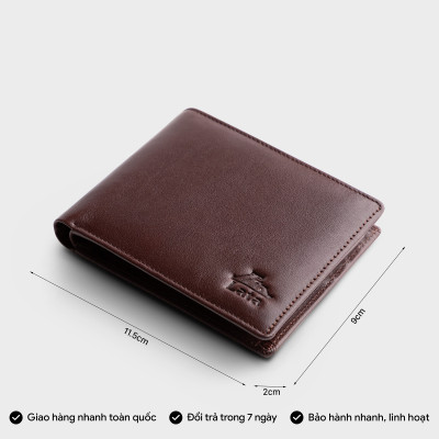 Ví nam da bò Lata ( Thời trang nam - Ví da thật LVN86 )