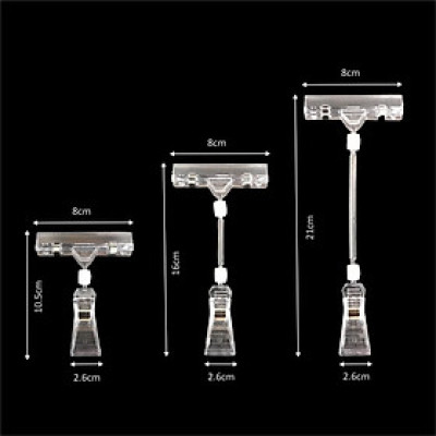 Kẹp nhựa JE010 10.5cm 2 đầu trắng trong [4] - Bịch (4)