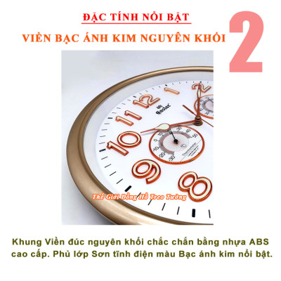 Đồng Hồ EASTAR KIM TRÔI SỐ NỔI 3D Có DẠ QUANG và NHIỆT ẨM KẾ CƠ (Không Dùng Pin) - Màu Trắng - Tặng Pin Maxell