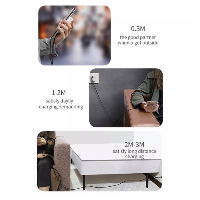 Cáp Dữ Liệu WiWu Platinum Cable PT03 Tương Thích Với Tất Cả Các Thiết Bị Có Giao Diện Micro USB - Hàng Chính Hãng