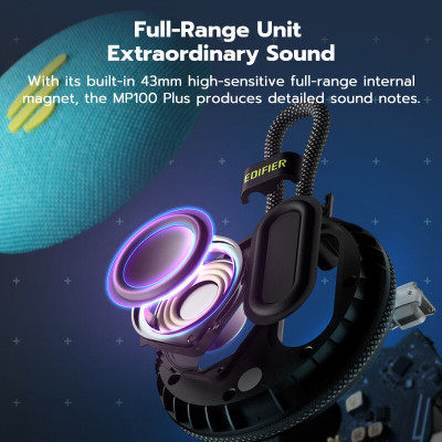 Loa Không dây Bluetooth 5.3 EDIFIER MP100 Plus | Công suất 5W | Chống nước IPX7 | Bảo hành 12 tháng - Hàng Chính Hãng