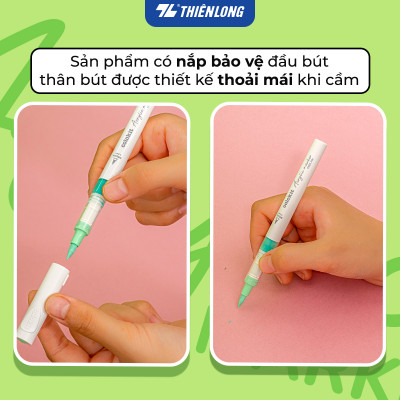 Pastel Acrylic Markers Bút sơn/ Bút lông 12/24/36 màu ThiênLong Colokit - Màu sắc tươi sáng, Mượt tay đều màu