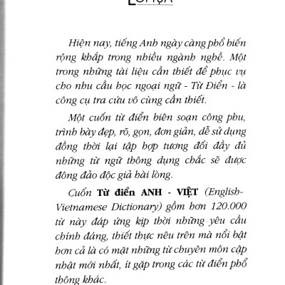 Từ Điển Anh - Việt 120.000 Từ