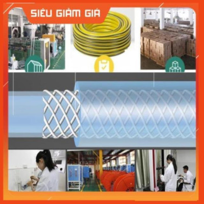 Bộ dây vòi xịt nước rửa xe, tưới cây . tăng áp 3 lần, loại 20m 206701-3 đầu đồng, cút nối vàng
