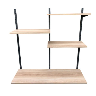 Kệ Ray Tường SMLIFE Railshelf Kiêm Bàn Làm Việc RTH120 - Kệ Treo Tường Tùy Biến Kích Thước & Vị Trí Hiện Đại Cho Căn Hộ Nhỏ