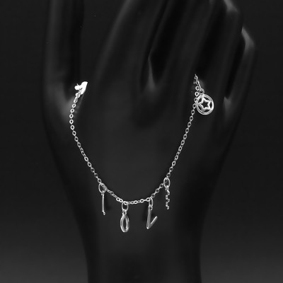 Lắc Chân Nữ Bạc Hiểu Minh LC123 LOVE