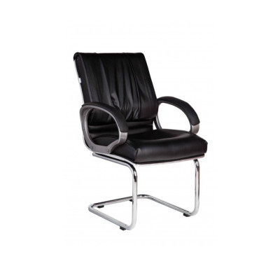 Ghế phòng họp chân quỳ inox bọc da SMLIFE Selina