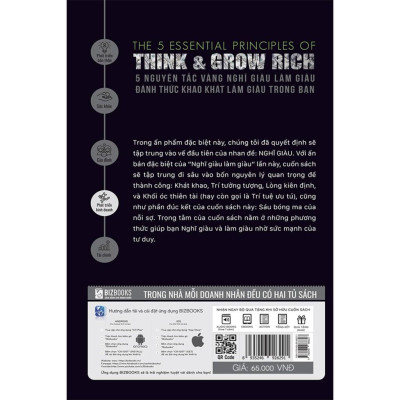 Sách - 5 Nguyên Tắc Vàng Nghĩ Giàu Làm Giàu - Đánh Thức Khao Khát Làm Giàu Trong Bạn - MCBooks