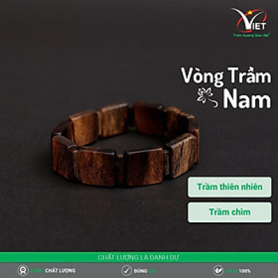 Vòng Tay Trầm Hương Nam - Trầm Chìm Thiên Nhiên - Cá Tính Mạnh Mẽ