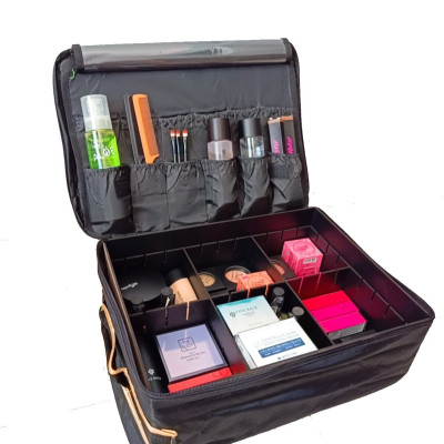 Cốp túi đựng mỹ phẩm đa năng, đồ trang điểm, đồ dùng cá nhân mang đi du lịch, đi làm có nhiều ngăn chia size 40x30x14 cm 