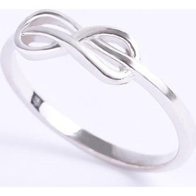 Nhẫn bạc vô cực 925 trơn  Gix Jewel N10