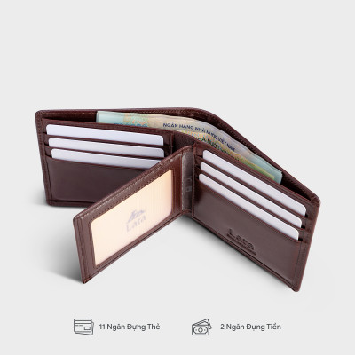 Ví nam da bò Lata ( Thời trang nam - Ví da thật LVN86 )