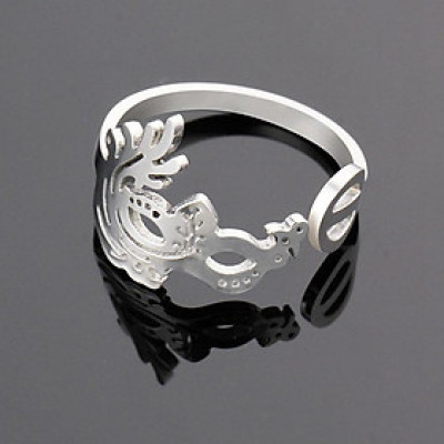 Nhẫn nữ - Nhẫn titan nữ thời trang cao cấp mặt nạ cách điệu thép không gỉ titanium trangsucpt 3 màu sắc NNUT49