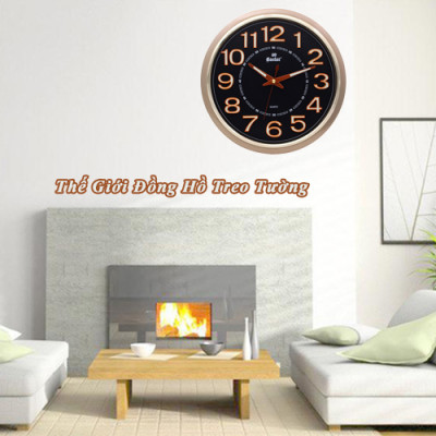 Đồng Hồ Treo Tường Cao Cấp DẠ QUANG KIM TRÔI EASTAR - Số Nổi 3D Tròn Cổ Điển 31cm - Tặng Pin Maxell - BH 1 Năm