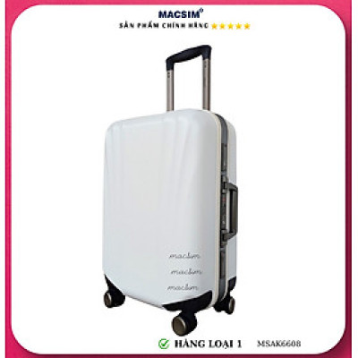 Vali cao cấp Macsim Aksen hàng loại 1 MSAK6608 cỡ 28 inch màu trắng