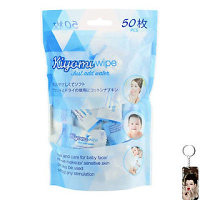 Túi Khăn Nén Đa Năng Dạng Kẹo Nhật Bản Kiyomi (50 Viên Kẹo) khổ 22x24cm