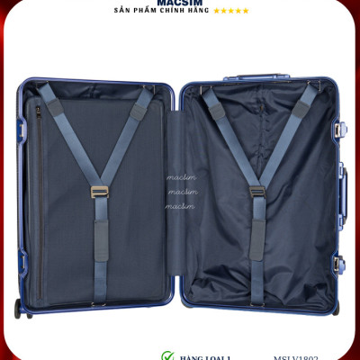 Vali hợp kim nhôm cao cấp Macsim MSLV1802 cỡ 20 inches màu gun hàng loại 1