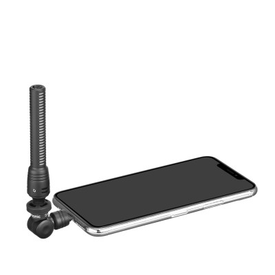 Micro Thu Âm Không Dây Saramonic SmartMic5 Di Cho Điện Thoại Iphone & Thiết Bị IOS - Livestream / Podcast / Quay Vlog - Hàng Chính Hãng 
