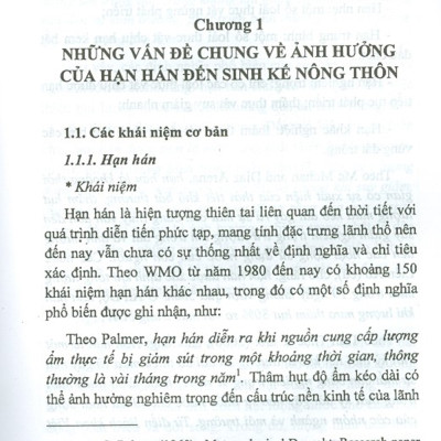 Đánh Giá Ảnh Hưởng Của Hạn Hán Đến Sinh Kế Dân Cư Nông Thôn Tỉnh Ninh Thuận (Sách Chuyên Khảo)