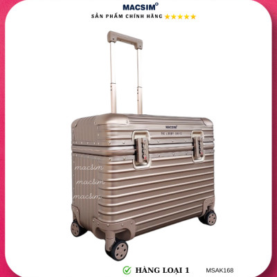 Vali hợp kim nhôm nguyên khối cao cấp Macsim Aksen hàng loại 1 MSAK168 Nhãn hiệu Macsim cao cấp cỡ 18 inches màu đồng