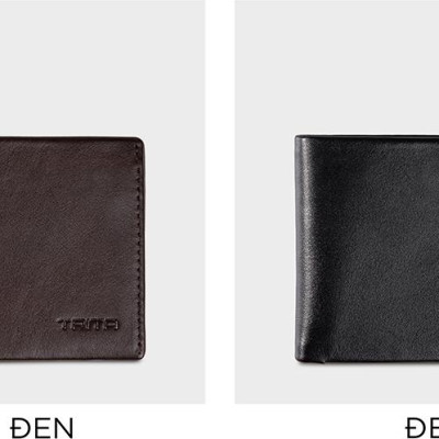 Ví nam da bò Trita ( Thời trang nam gấp 2 ngang - Ví da RVN04 )