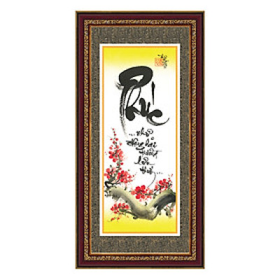 Tranh Khung Thư Pháp PHÚC NHƯ ĐÔNG HẢI TPT_30-06 (30 x 60 cm) Thế Giới Tranh Đẹp