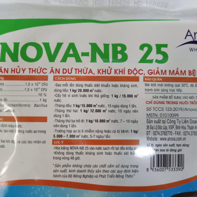 Chế Phẩm Sinh Học Xử Lý Môi Trường Nước Ao Cá NB25 (Gói 1kg)