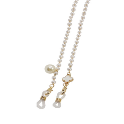 Dây kính chuỗi đeo gọng kính đeo khẩu trang cỏ bốn lá và ngọc trai