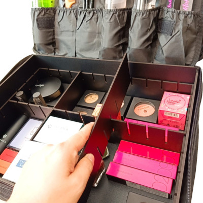 Cốp túi đựng mỹ phẩm đa năng, đồ trang điểm, đồ dùng cá nhân mang đi du lịch, đi làm có nhiều ngăn chia size 40x30x14 cm 