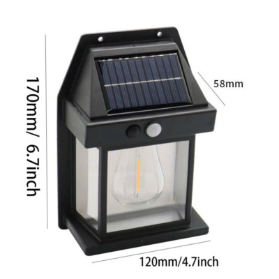 Đèn sân vườn năng lượng mặt trời cảm biến chuyển động, cảm biến ánh sáng tự động bặt tắt, đèn mặt trời