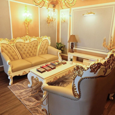 Combo ghế sofa băng da bò Italy Juno sofa màu xám SFBCT19 2m4/1m2 hàng cao cấp chuẩn da bò nhập khẩu Ý