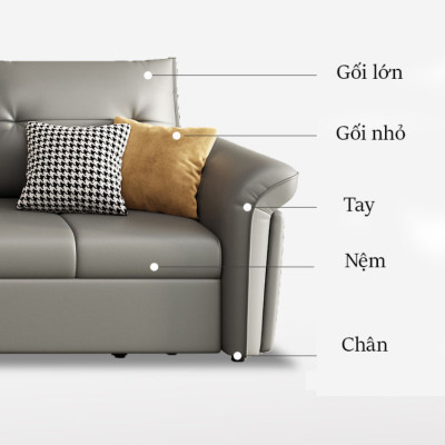 Sofa giường đa năng hộc kéo HGK-12 ngăn chứa đồ tiện dụng Juno Sofa KT 1m9