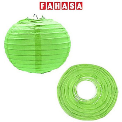 Lồng Đèn Giấy Trơn Tròn 35 Cm Vinacraft - Xanh Lá