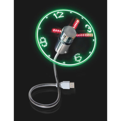 Quạt mini Cầm Tay dc 5v Bằng Kim Loại Hiển Thị Đồng Hồ Đèn led Hiển Thị Thời Gian Thực