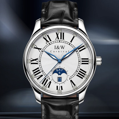 Đồng hồ nam chính hãng IW CARNIVAL IW685G-1 Kính sapphire ,chống xước ,Chống nước 30m ,Bảo hành 24 tháng,Máy cơ (Automatic),dây da cao cấp, thiết kế đơn giản dễ đeo