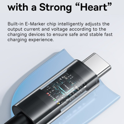 Cáp sạc nhanh Type C to Type C 100W Baseus Gem Fast-Charging Data Cable - Hàng chính hãng