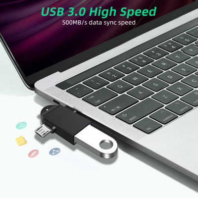 Đầu Chuyển Đổi OTG Cổng Type-C Sang USB 3.0 - Chất Liệu Vỏ Kim Loại Cáp OTG USB Type C to USB 3.0 Đầu Chuyển Đổi USB OTG Type C Tốc Độ Cao Tương Thích Với Điện Thoại Máy Tính Type C Micro Usb sang Usb 3.0 cao cấp tiện dụng Hàng Nhập Khẩu