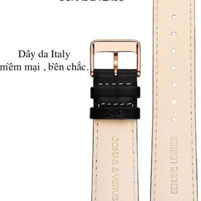 Đồng hồ đeo tay Nam hiệu JONAS & VERUS Y01563-A0.PPWLB, Máy Cơ (Automatic), Kính mo tráng sapphire, Dây da Italy
